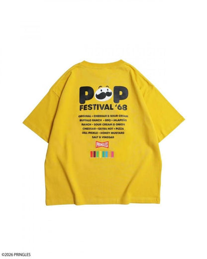 PRINGLES プリングルズ サガラ刺繍 Tシャツ YELLOW