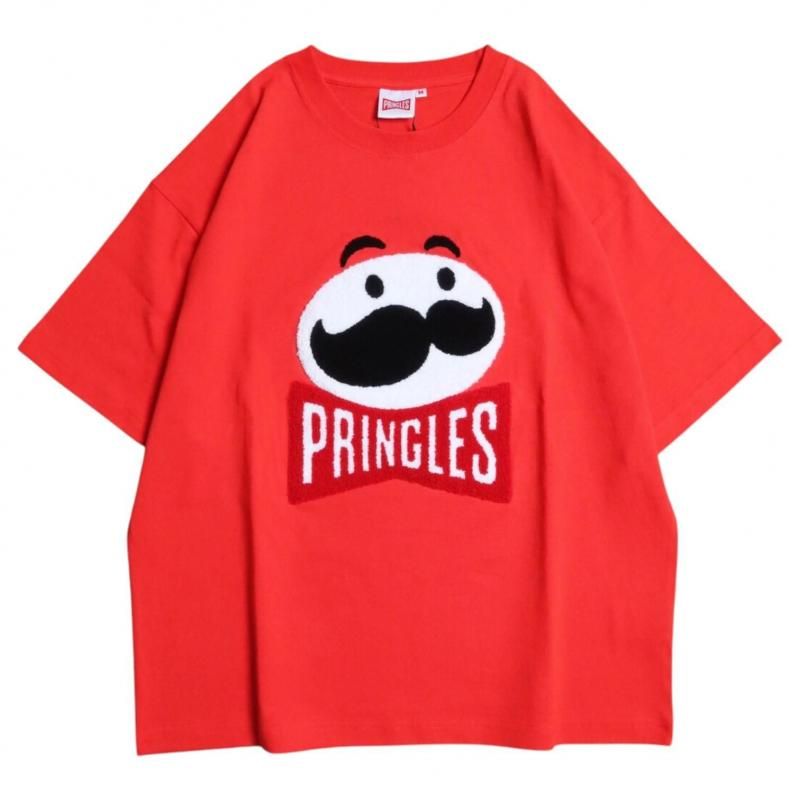 PRINGLES プリングルズ サガラ刺繍 Tシャツ RED