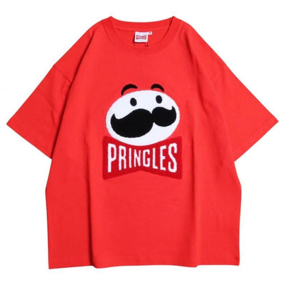 PRINGLES プリングルズ サガラ刺繍 Tシャツ RED
