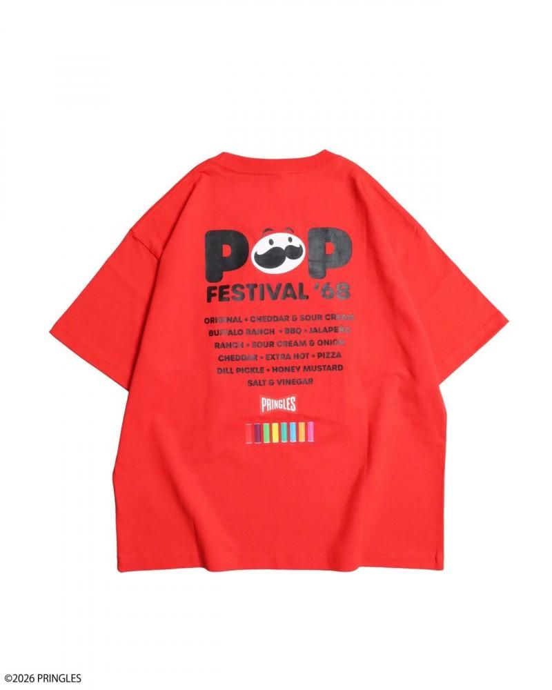 PRINGLES プリングルズ サガラ刺繍 Tシャツ RED