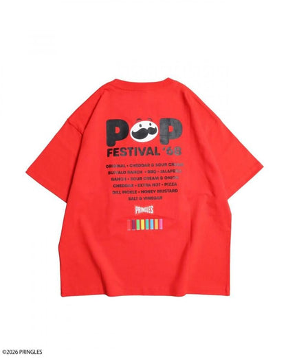PRINGLES プリングルズ サガラ刺繍 Tシャツ RED