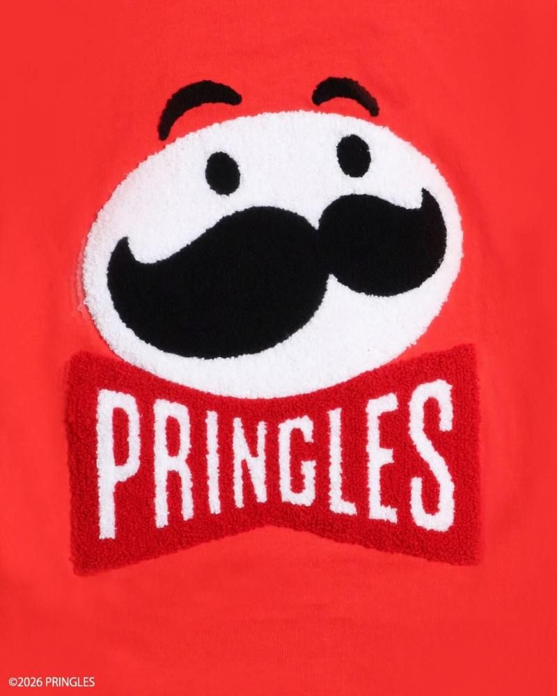 PRINGLES プリングルズ サガラ刺繍 Tシャツ RED
