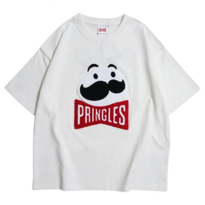PRINGLES プリングルズ サガラ刺繍 Tシャツ WHITE