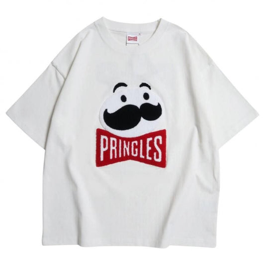 PRINGLES プリングルズ サガラ刺繍 Tシャツ WHITE