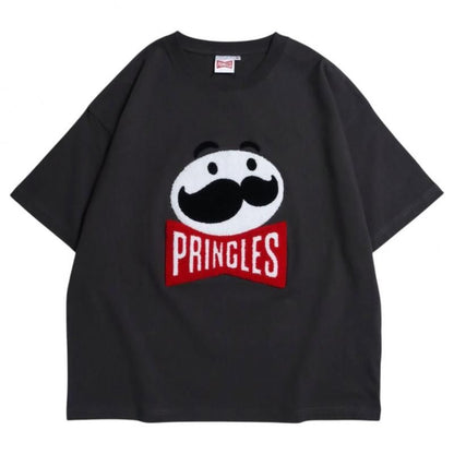 PRINGLES プリングルズ サガラ刺繍 Tシャツ CHARCOAL