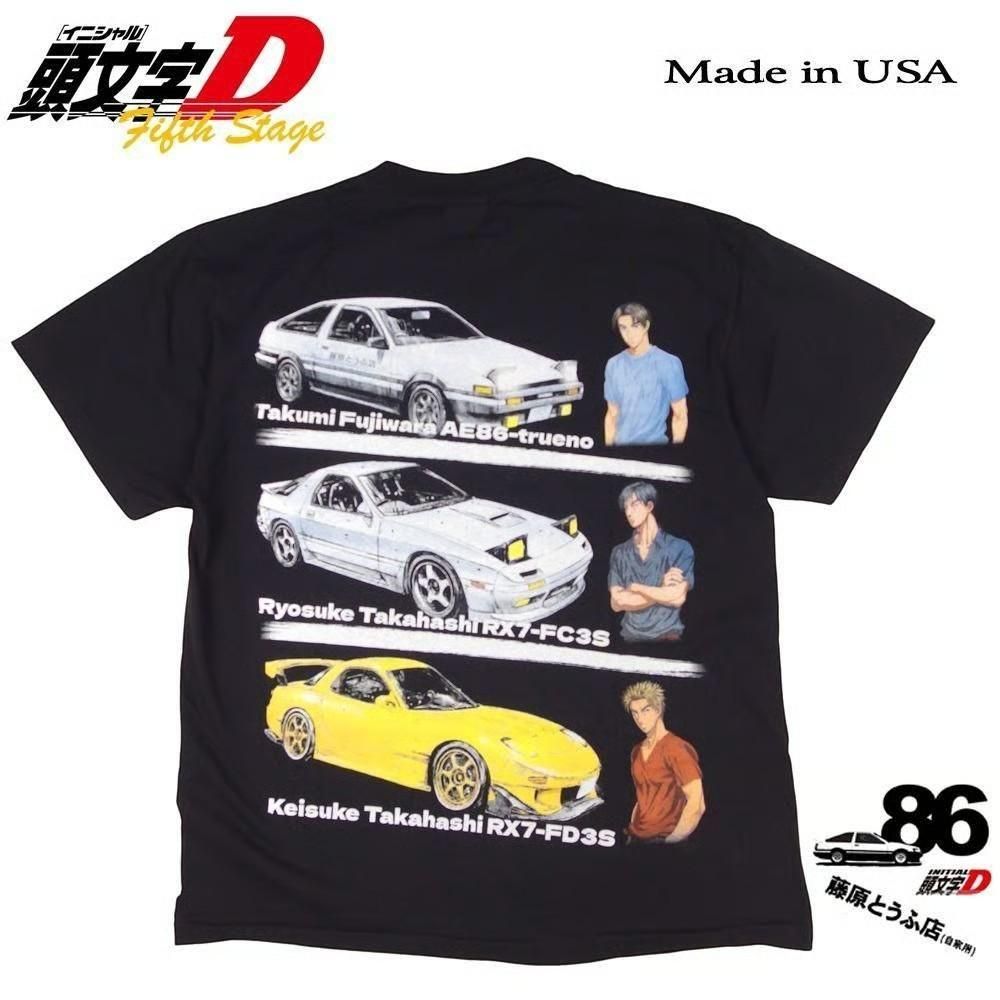 頭文字D アニメ Tシャツ USA 357