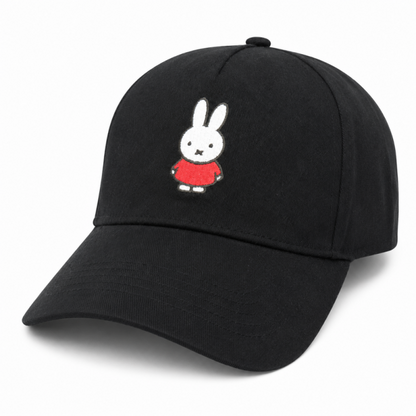 Miffy ミッフィー キャップ まっすぐ MF-6939 BLACK