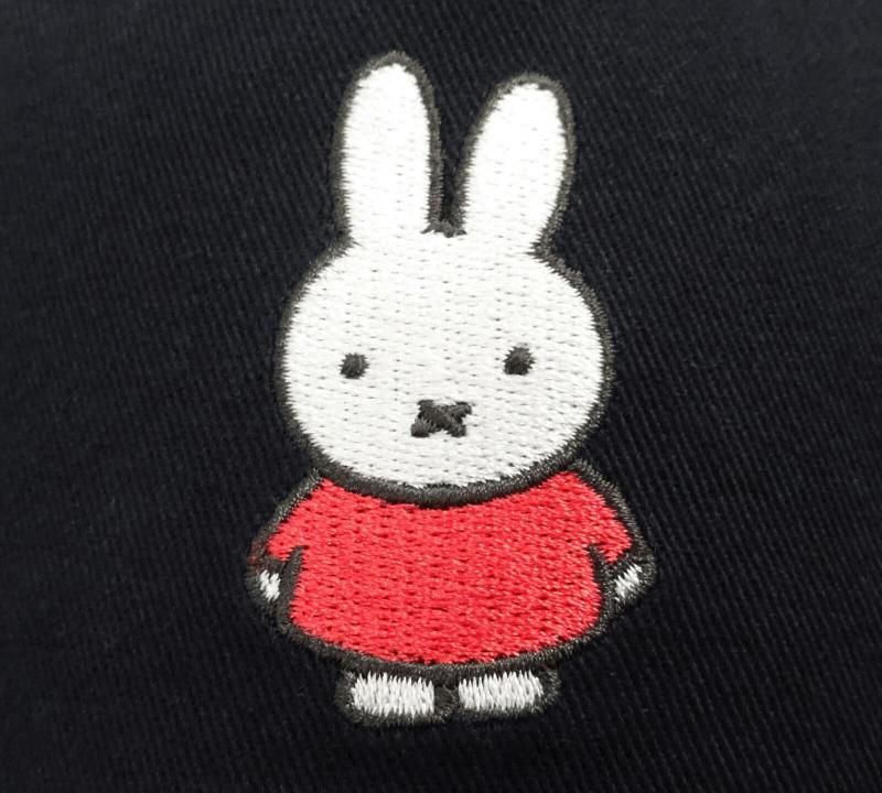 Miffy ミッフィー キャップ まっすぐ MF-6939 BLACK