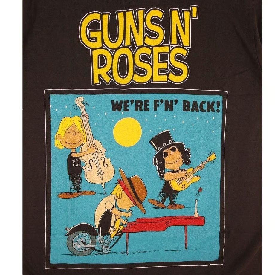 Guns N' Roses ガンズアンドローゼス Tシャツ Hanes製 PEANUTS 並行輸入品 266