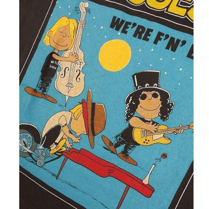 Guns N' Roses ガンズアンドローゼス Tシャツ Hanes製 PEANUTS 並行輸入品 266