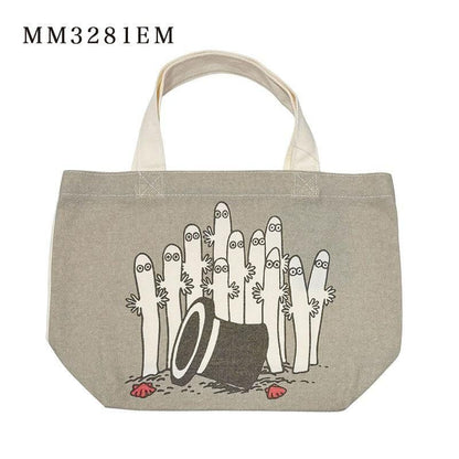 マチ付コットンバッグ ムーミン ニョロニョロ グレー MM3281EM