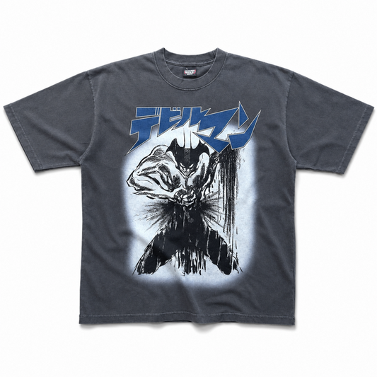 SCREEN STARS BEST デビルマン プリント Tシャツ BLACK