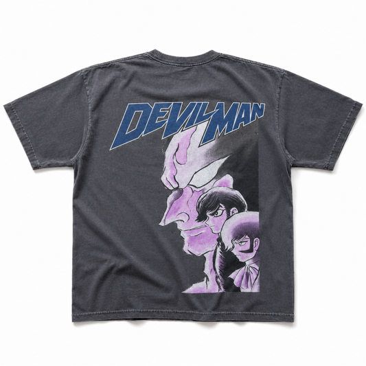 SCREEN STARS BEST デビルマン プリント Tシャツ BLACK