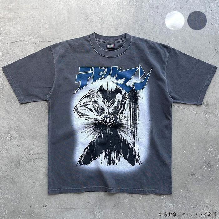 SCREEN STARS BEST デビルマン プリント Tシャツ BLACK