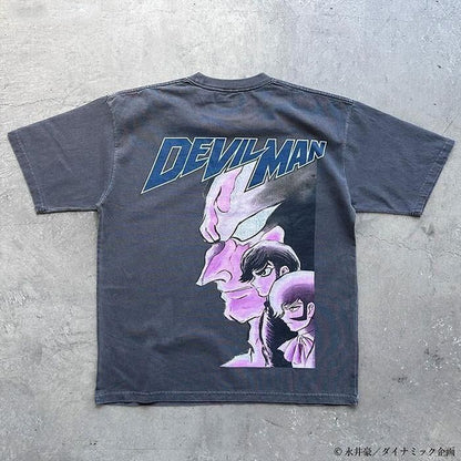 SCREEN STARS BEST デビルマン プリント Tシャツ BLACK