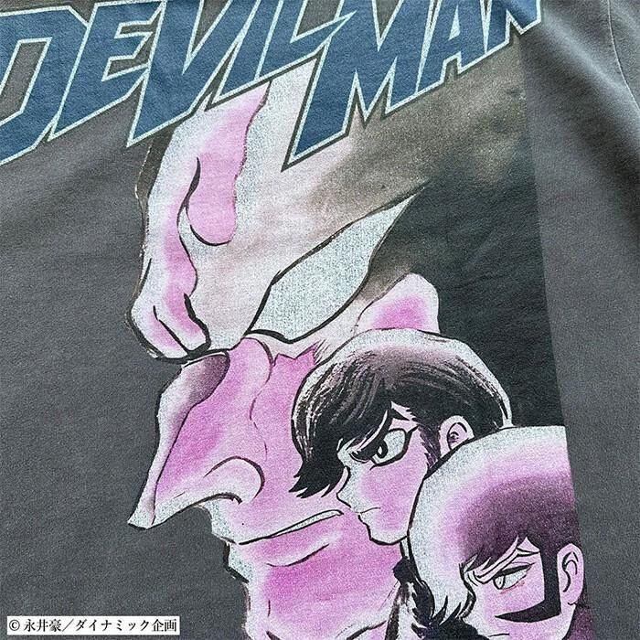SCREEN STARS BEST デビルマン プリント Tシャツ BLACK