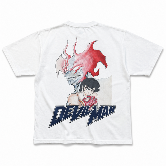 SCREEN STARS BEST デビルマン アップ プリント Tシャツ WHITE