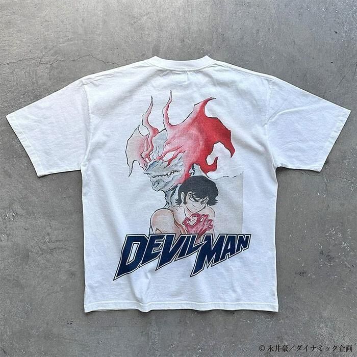 SCREEN STARS BEST デビルマン アップ プリント Tシャツ WHITE