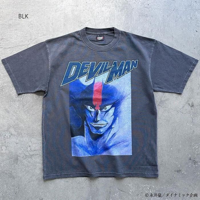 SCREEN STARS BEST デビルマン アップ プリント Tシャツ BLACK