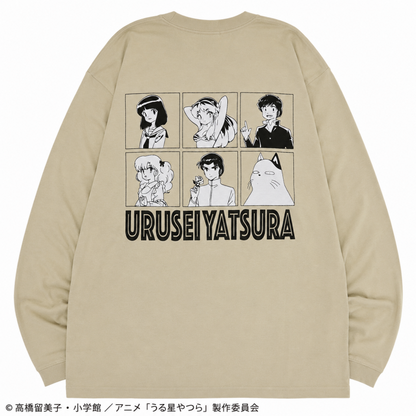 うる星やつら 長袖Tシャツ レディース ロンT ラムちゃん GRAY BEIGE