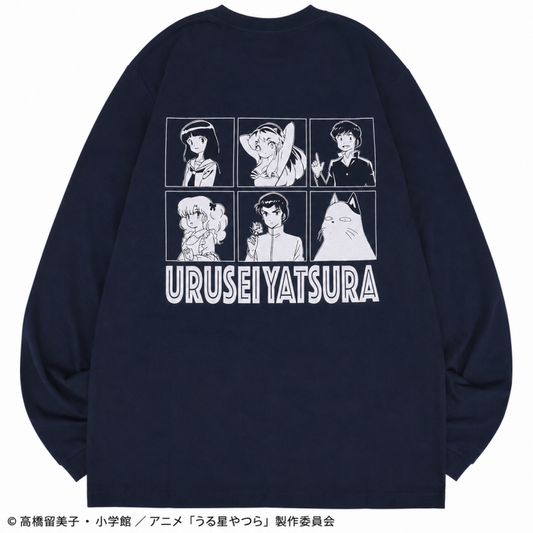 うる星やつら 長袖Tシャツ レディース ロンT ラムちゃん NAVY
