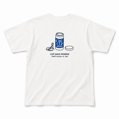 まちかど画廊 大関 ワンカップ Tシャツ WHITE
