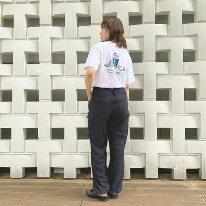 まちかど画廊 大関 ワンカップ Tシャツ WHITE