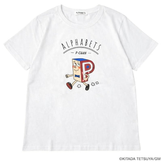 P-CHAN スパンコールデザイン 半袖Tシャツ WHITE