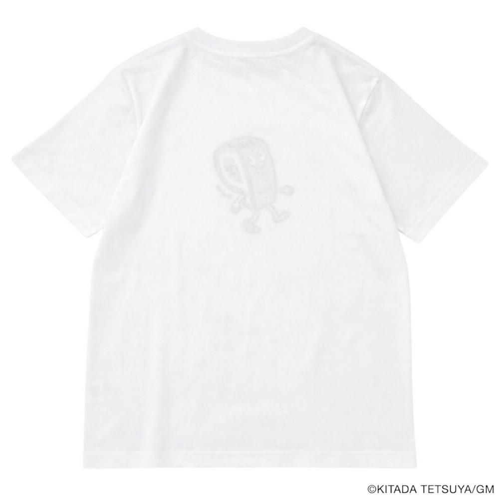P-CHAN サガラ刺繍デザイン 半袖Tシャツ WHITE
