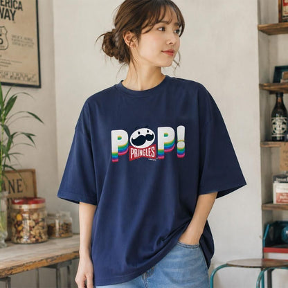 PRINGLES プリングルズ Tシャツ POP！ NAVY