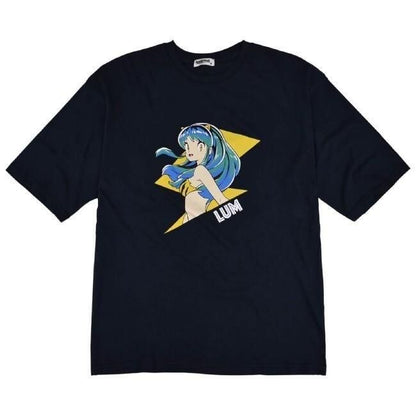 うる星やつら ラムちゃん Tシャツ ビックシルエット NAVY