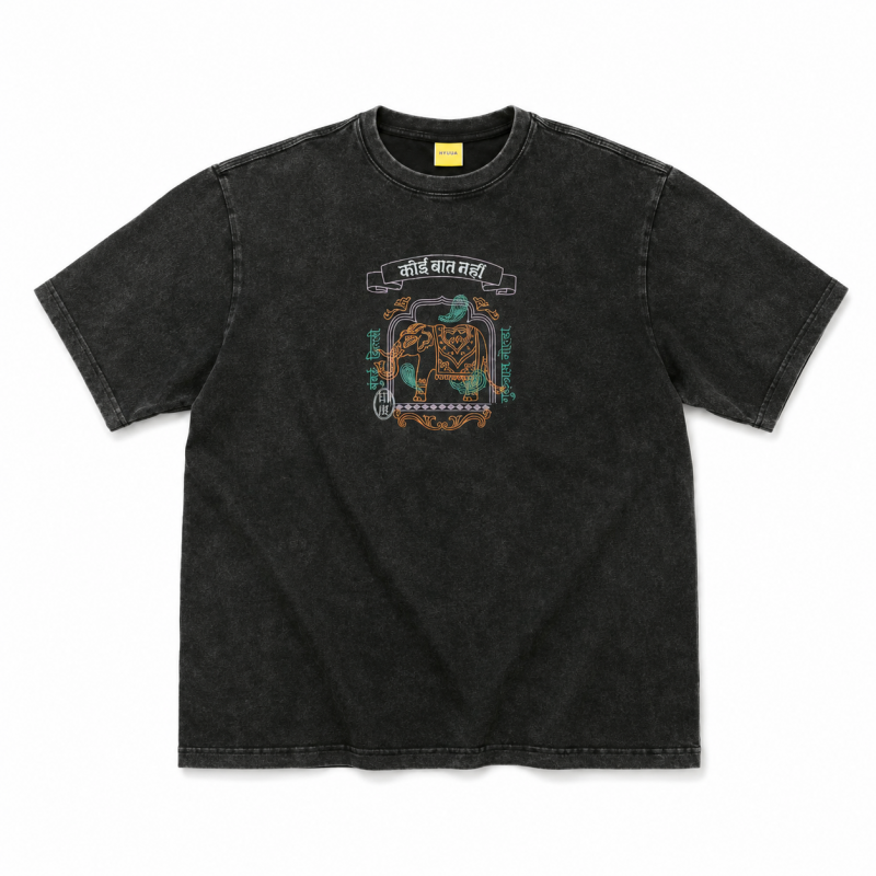 MYUUA INDIA ELEPHANT 半袖 ヴィンテージ風 Tシャツ