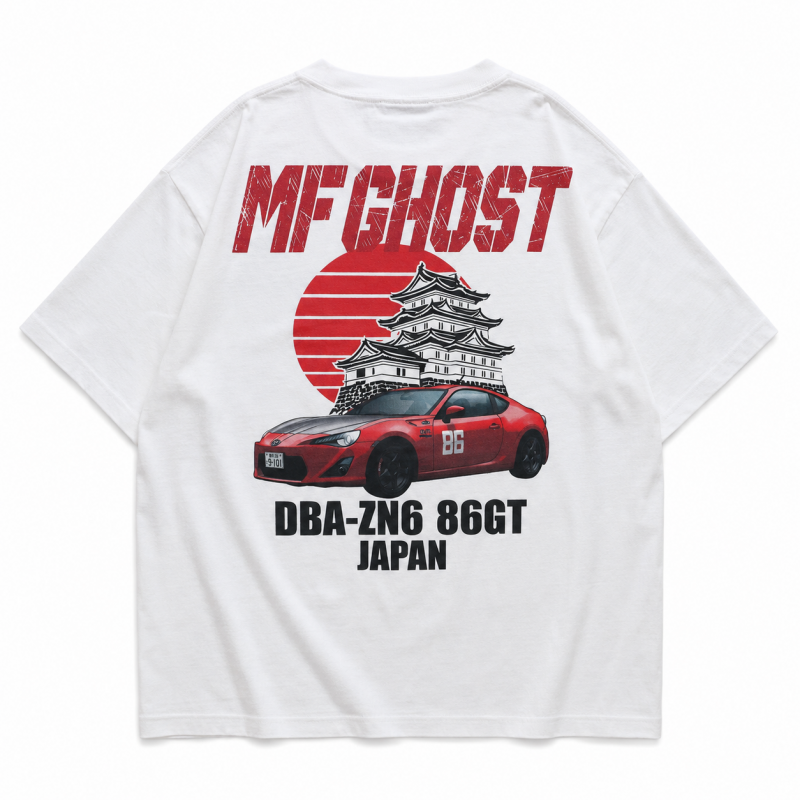 MFゴースト TOYOTA 86 Tシャツ WHITE