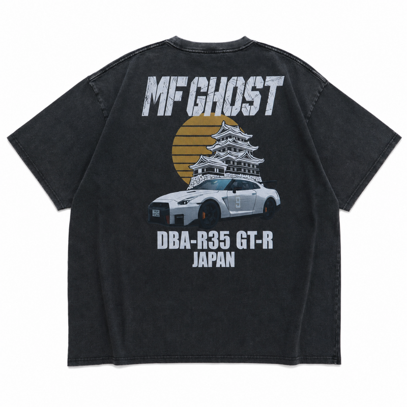 MFゴースト NISSAN GTR Tシャツ BLACK