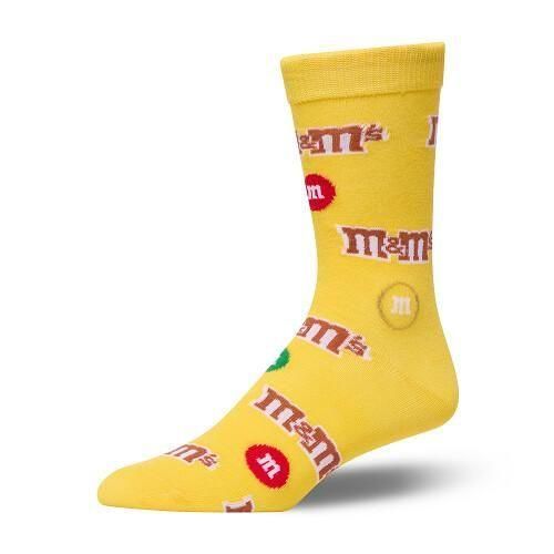 CRAZY SOCKS メンズ クルー ソックス M&M's ALL OVER