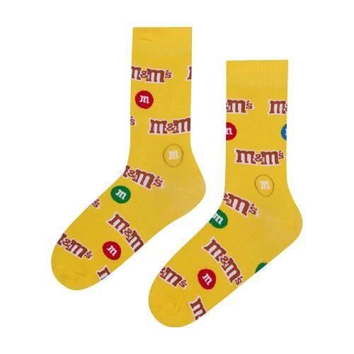 CRAZY SOCKS メンズ クルー ソックス M&M's ALL OVER
