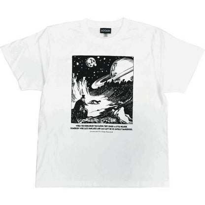 ムーミン 80th プレミアム小説Tシャツ たのしい(飛行おに) Tシャツ 半袖 WHITE