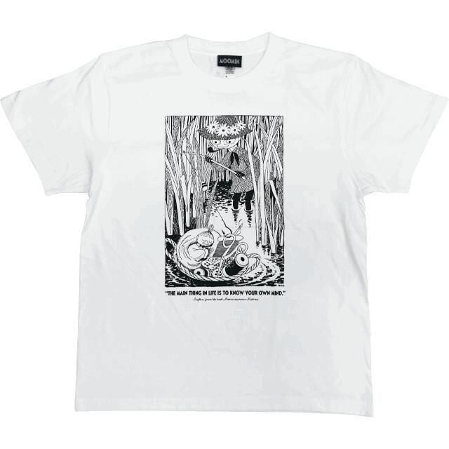ムーミン 80th プレミアム小説Tシャツ 夏祭り(スナ&ミイ) Tシャツ 半袖 WHITE