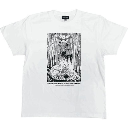ムーミン 80th プレミアム小説Tシャツ 夏祭り(スナ&ミイ) Tシャツ 半袖 WHITE