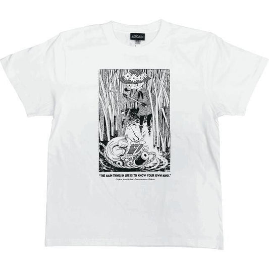 ムーミン 80th プレミアム小説Tシャツ 夏祭り(スナ&ミイ) Tシャツ 半袖 WHITE