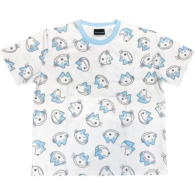 11ぴきのねこ ドライメッシュ Tシャツ かお WHITE