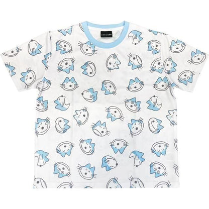 11ぴきのねこ ドライメッシュ Tシャツ かお WHITE