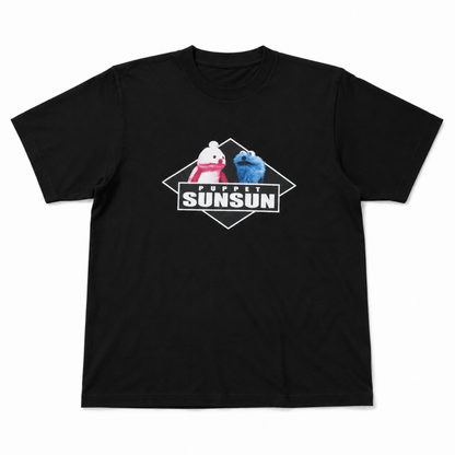 パペットスンスン PUPPET SUNSUN キャラクター Tシャツ なかよし BLACK PS-8626