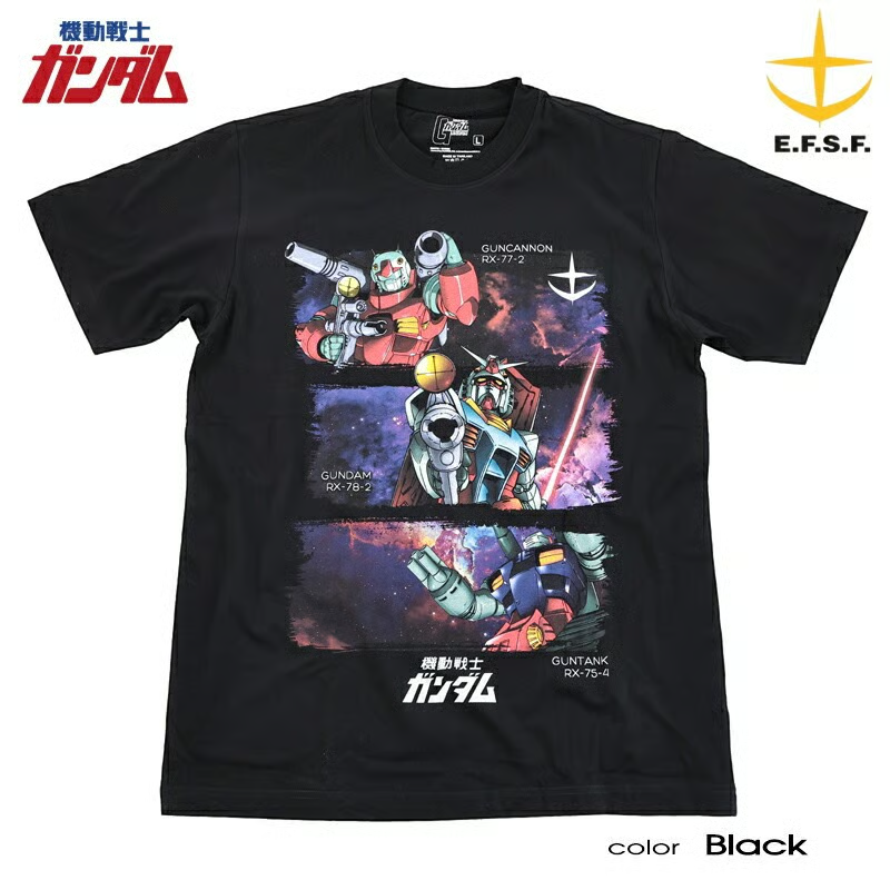 GUNDAM 機動戦士ガンダム Ｔシャツ BLACK eplus1263