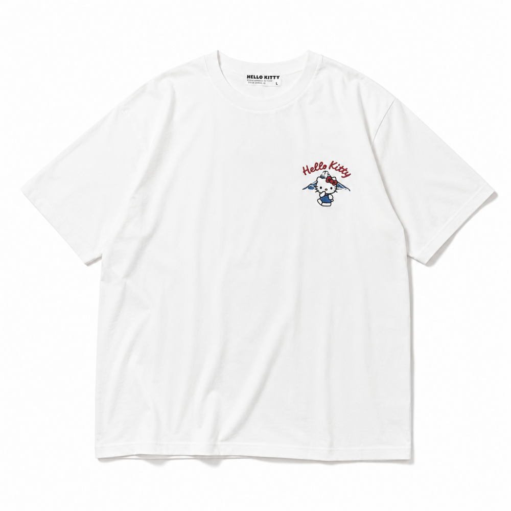 サンリオ ハローキティ 和柄 半袖 Tシャツ WHITE