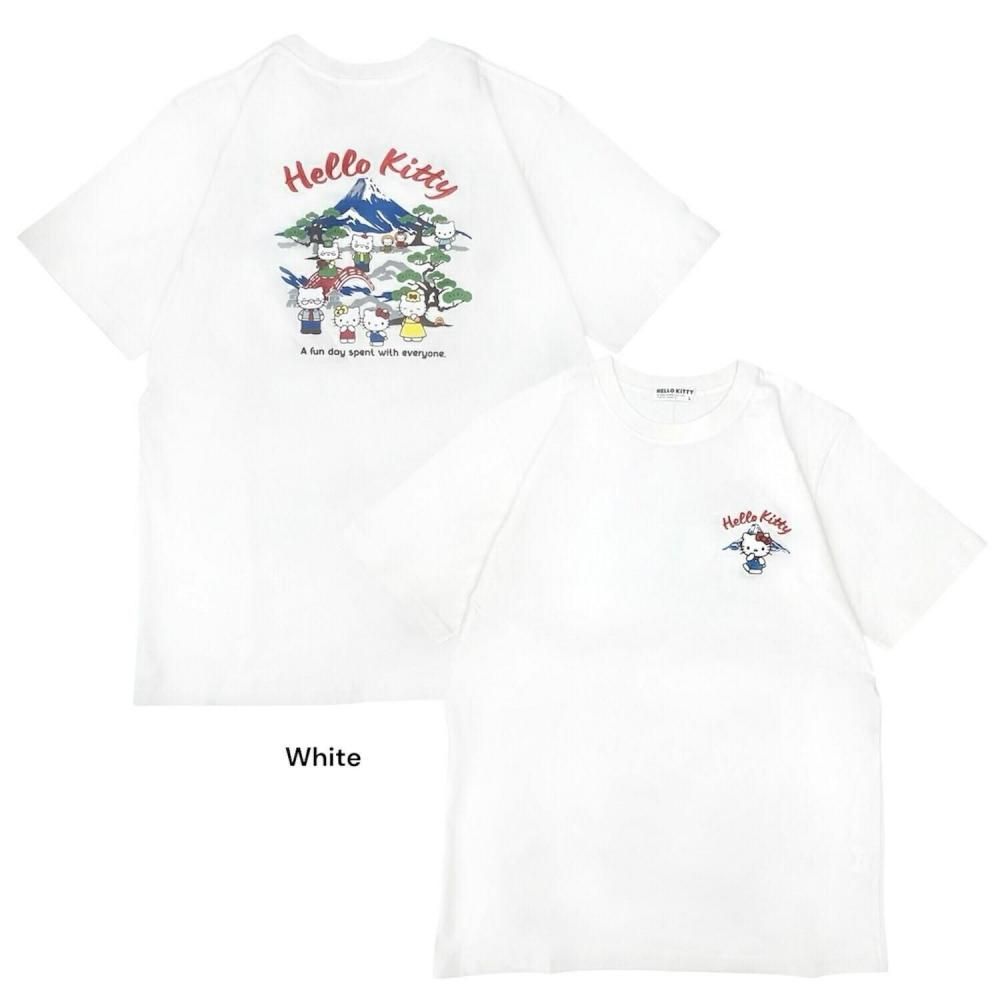 サンリオ ハローキティ 和柄 半袖 Tシャツ WHITE