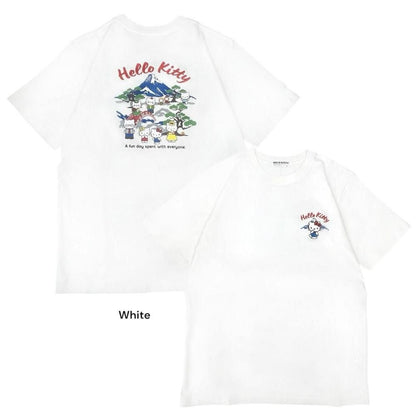 サンリオ ハローキティ 和柄 半袖 Tシャツ WHITE