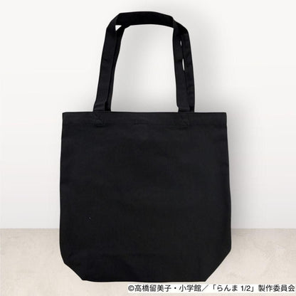 らんま1/2 トートバッグ らんま＆龍柄 刺繍 BLACK