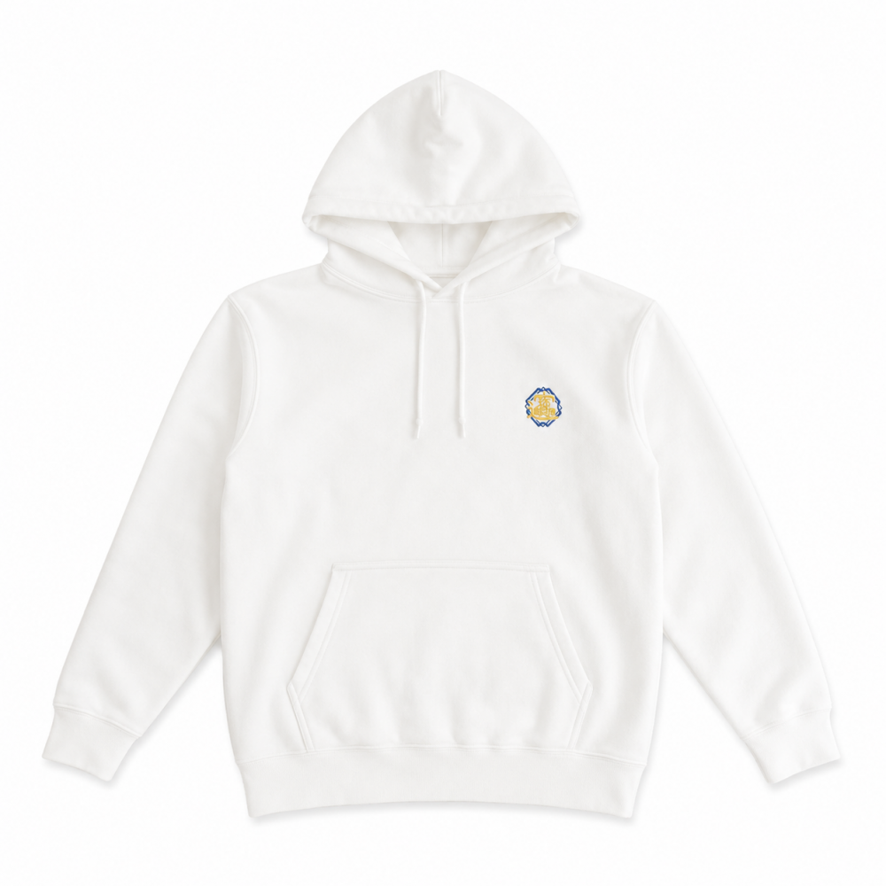 MYUUA CHINA ドラゴンGOODLUCK フーディ パーカー WHITE
