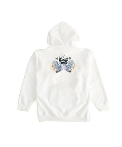 MYUUA CHINA ドラゴンGOODLUCK フーディ パーカー WHITE